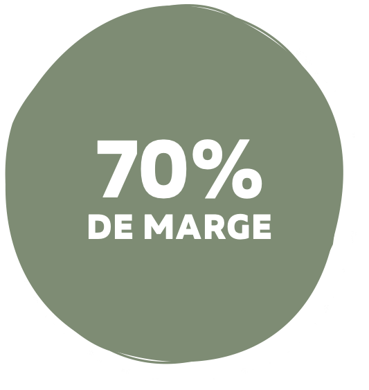 tx marge 72% de marge